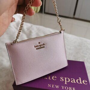 Kate Spade Saffiano Leather Pink Card Case Wristlet